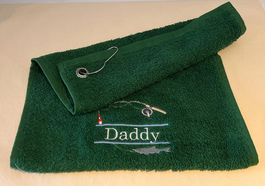 Personalised Embroidered Fishing Towel