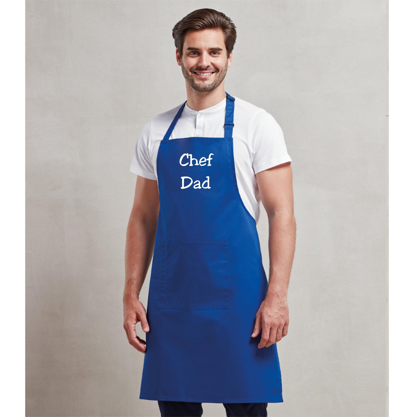 Personalised Embroidered Bib Apron with Pocket.